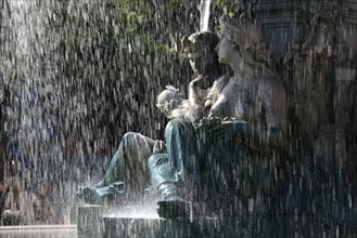 Fountain at Rossio square