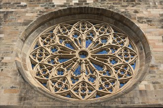 Gothic rose window of the parish church of St John