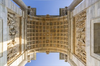 Low angle view of the Arco della Pace