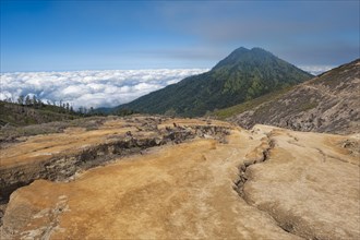 Kawah Ijen volcano ridge