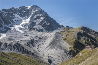 Ortler from the southeast with Vedretta di Solda glacier