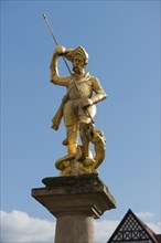 Fountain figure of St. George