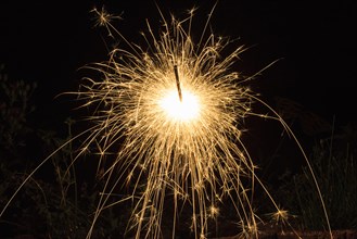 Burning sparkler