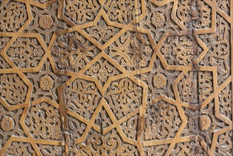 Ornate Wooden door at Allakuli Khan Madrasah