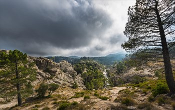 Mountain landscape with river