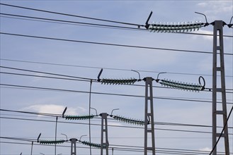 Electricity pylons with high voltage lines