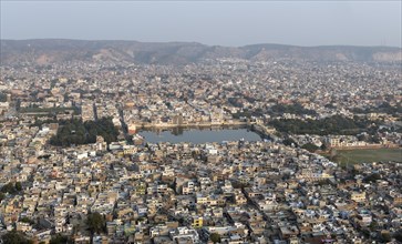 Overlooking Tal Katora Lake and City of Jaipur