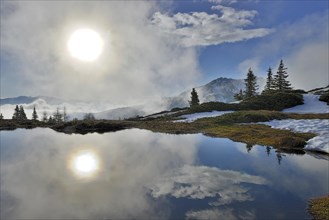 Mountain landscape with snow