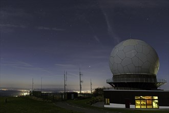 Radar station on Mt Wasserkuppe at night