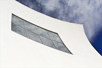 White concave facade