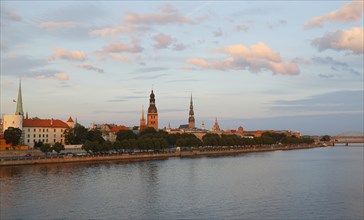 Old town with the banks of the Daugava River