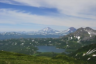 View from Pauzhekta of Kurile Lake and the Ilinskaya volcano