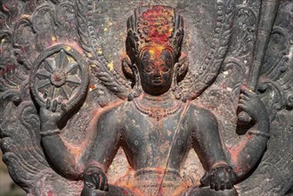 Hindu figures in the Hindu temple of Changu Narayan