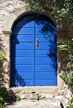 Blue front door