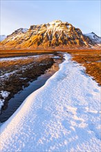 Mountain landscape at Myrdalsjokull