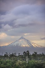 Puyehue volcano in the evening light