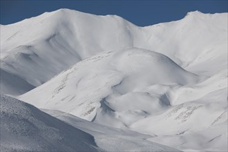 Snowy landscape on Monte Sella di Senes