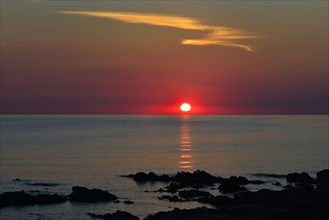 Sunset over the sea