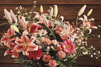 Colorful flower bouquet with roses