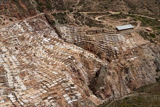 Saltworks in the Sacred Valley of the Incas on the Urubamba