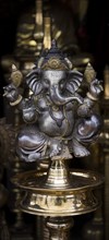 Metal Ganesha sculpture