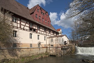 Kunstmuhle Habernhof mill on Schwabach river