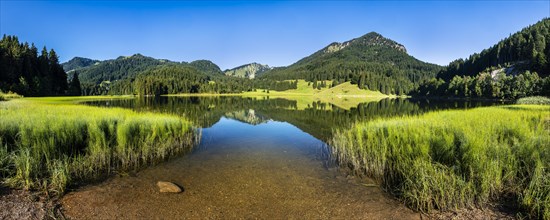 Mountains reflected in Lake Spitzingsee
