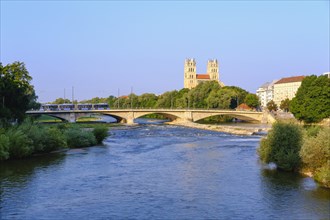 Isar with Reichenbach Bridge and Maximilian Church