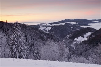 Sunset view from the Black Forest road to Glottertal