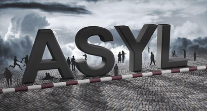 Word asylum and barrier