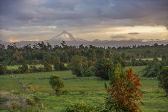 Puyehue volcano in the evening light