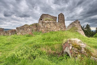 The ruins of Lichnice Castle or Lichtenburk Castle