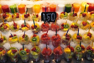 Fruits in the market of La Boqueria St. Josep