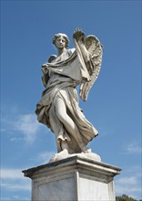 Angel statue with a napkin on the Ponte Sant'Angelo