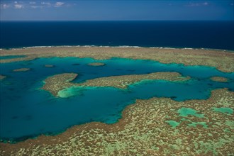 Aerial view of the Great Barrier Reef
