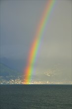 Rainbow on the shore at Lausanne