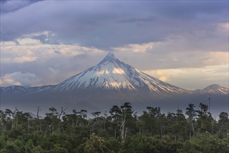 Puyehue volcano in the evening light