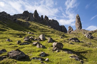 The Old Man of Storr with The Storr behind