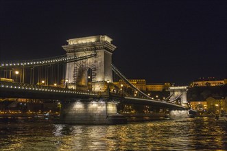 Szechenyi Chain Bridge at night