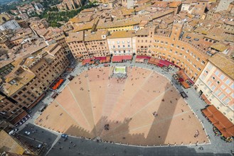 View from Torre del Mangia on Piazza del Campo