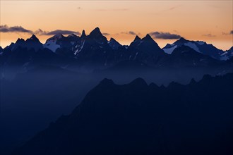 Sunrise above the Silvretta mountains