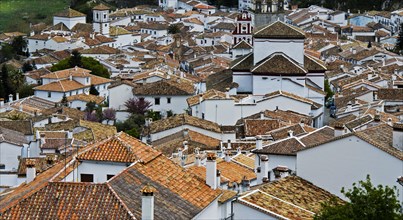 View over the rooftops of the white village