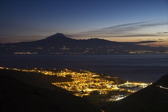 View of the town at night