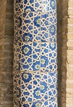 Ornate tilework at Allakuli Khan Madrasah