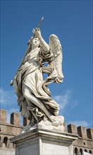 Angel statue with lance on the Ponte Sant'Angelo