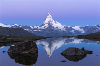 The Matterhorn reflected in Stellisee lake