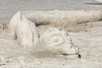 Sand sculpture on the beach