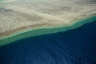 Aerial view of the Great Barrier Reef