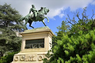Equestrian statue of Giuseppe Garibaldi in the Giardini della Lizza