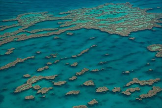 Aerial view of the Great Barrier Reef